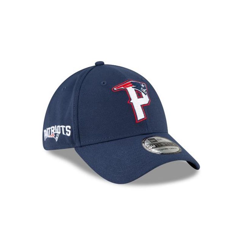 NFL New England Patriots Logo Mix 39Thirty Stretch Fit (KXM9304) - Blue New Era Caps